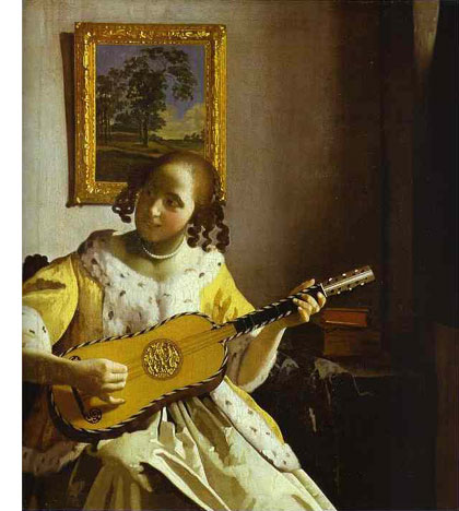 Muchacha con guitarra, (cuadro de Vermeer)